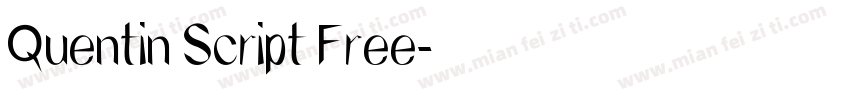 Quentin Script Free字体转换